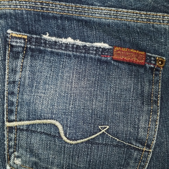 7 for all Mankind Men's DISTRESSED BOOTCUT Jeans - Picture 5 of 5